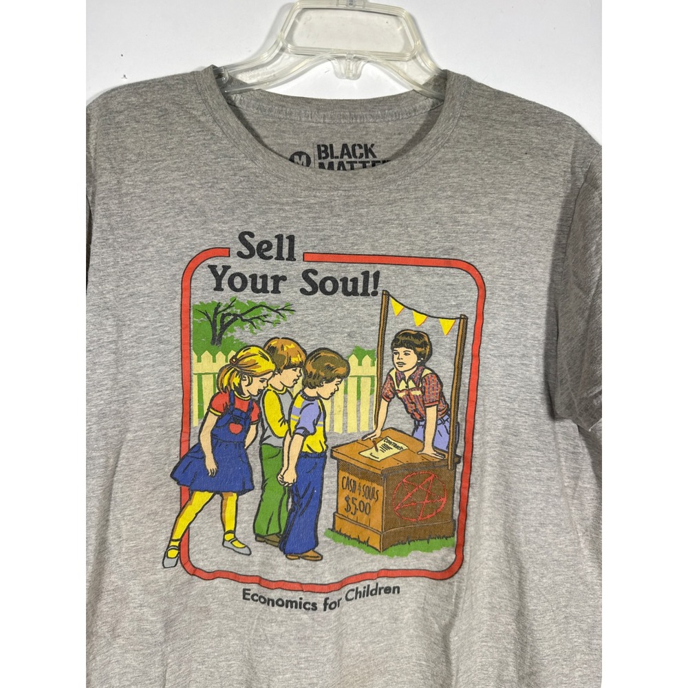 Black Matter Steven Rhodes Sell Your Soul Graphic Tee Heather Grey Medium